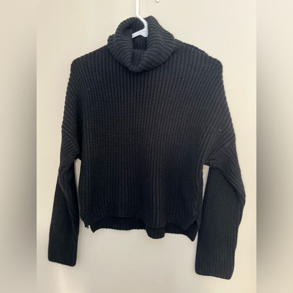 Abercrombie & Fitch turtleneck sweater women’s size XS black chunky knit